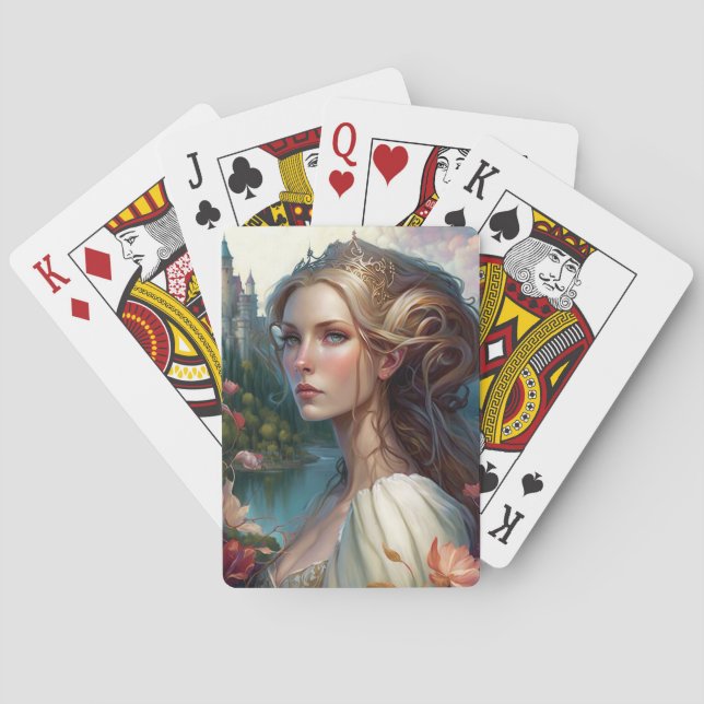 Princess Castle Fantasy Art Playing Cards (Back)