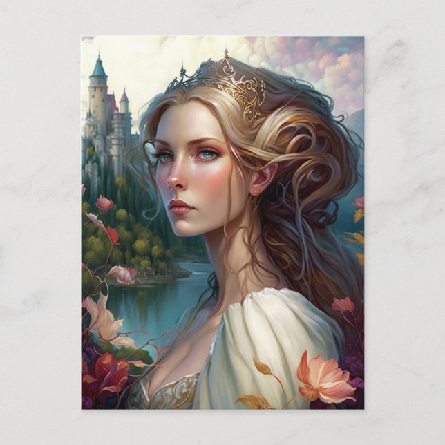 Princess Castle Fantasy Art Postcard (Front)