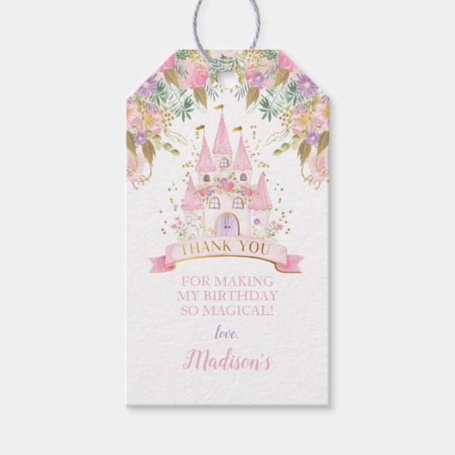 Princess Castle Favor Tags (Front)