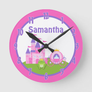 Princess Castle Frog Prince Personalised Clock