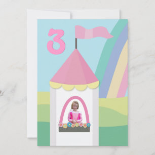 Princess Castle Girls Birthday Party Custom Invite