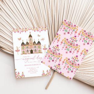 Princess Castle Girls Coquette Birthday Invitation