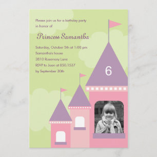 Princess Castle Photo Birthday Invitation