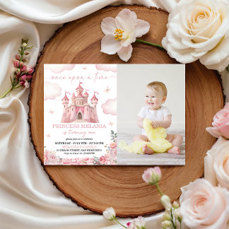 Princess Castle Photo Birthday Invite