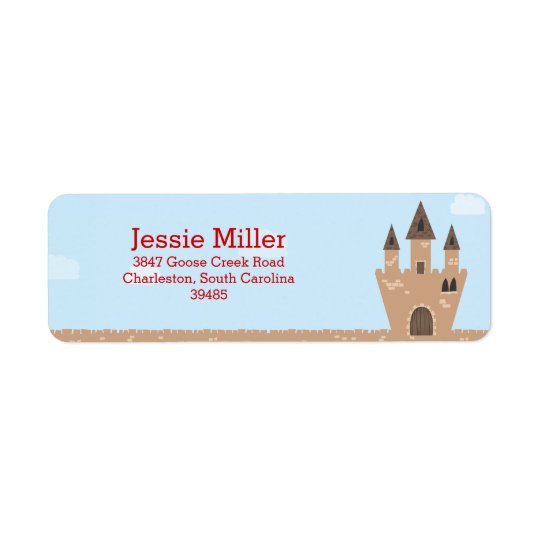 Princess Castle Return Address Label
