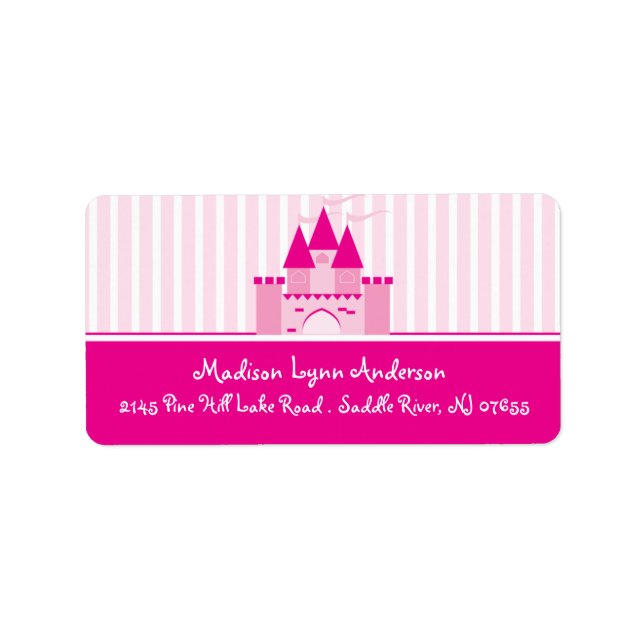 Princess Castle Return Address Labels. Label (Front)