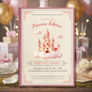 Princess Castle Storybook Fairytale Birthday Invitation