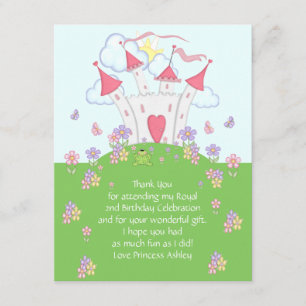 Princess Castle Thank You Flat Card