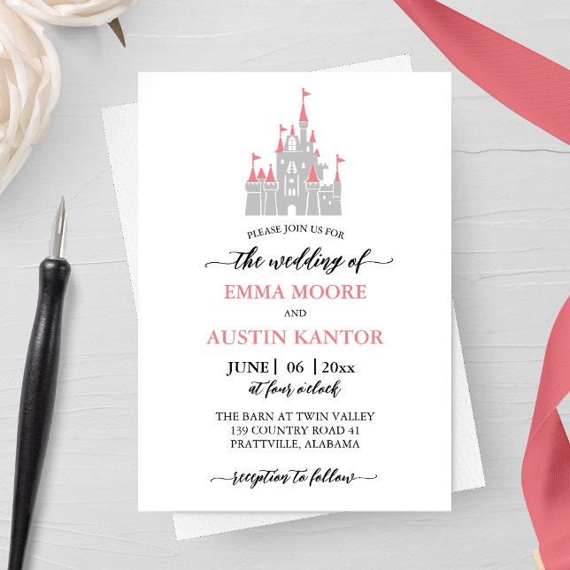Princess Castle Wedding Invitation (Creator Uploaded)