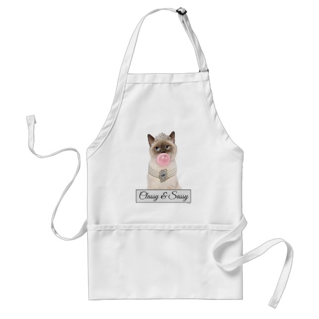 Princess Cat Blowing Bubble Gum Standard Apron (Front)