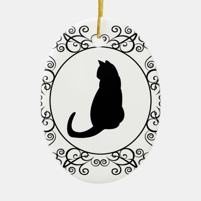Princess Cat Ceramic Tree Decoration (Front)