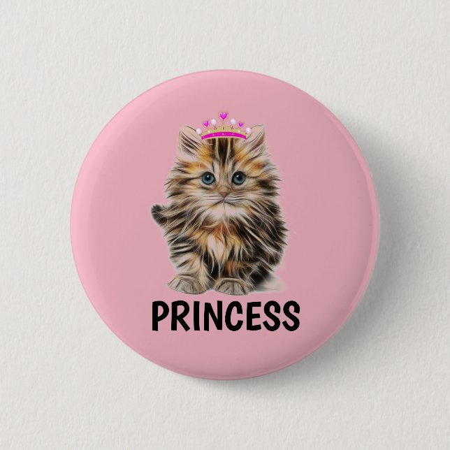 PRINCESS CAT KITTEN BUTTONS (Front)
