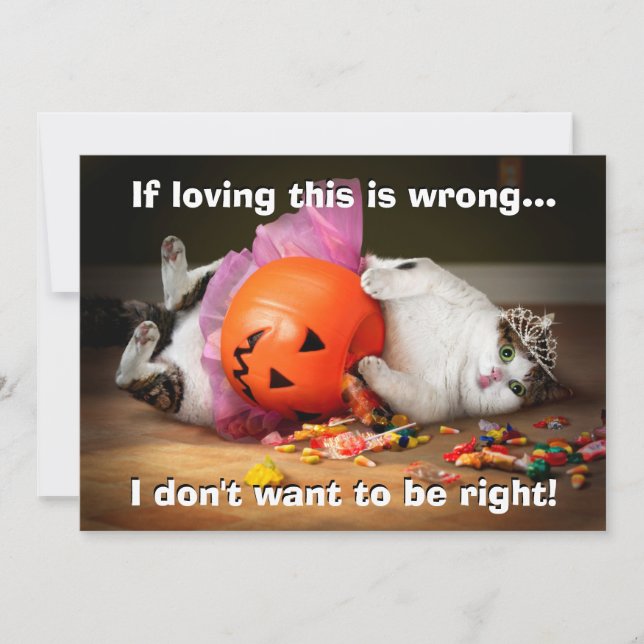 Princess Cat With Candy Bucket Invitation (Front)