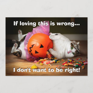 Princess Cat With Candy Bucket Invitation