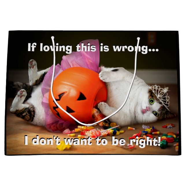 Princess Cat With Candy Bucket Large Gift Bag (Front)