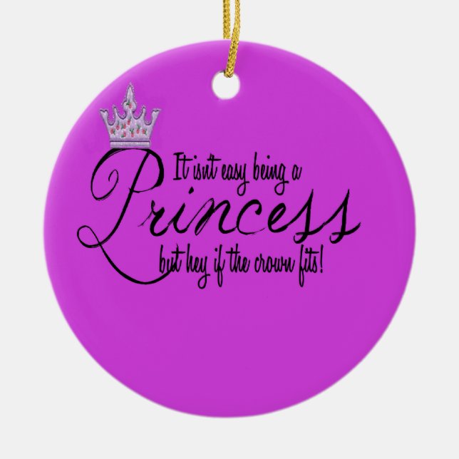 Princess Ceramic Tree Decoration (Front)