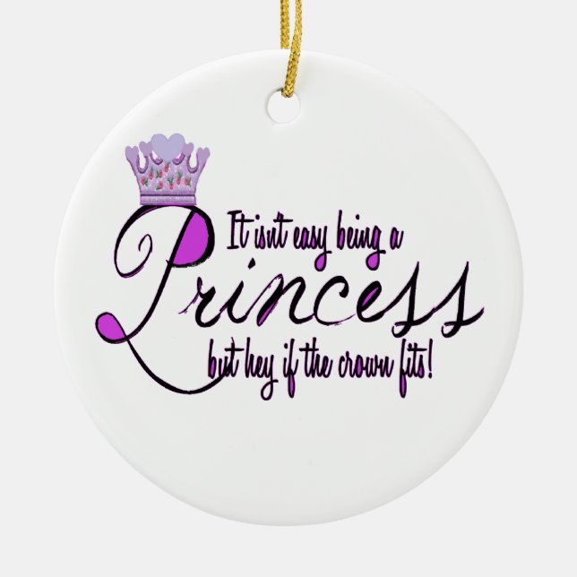 Princess Ceramic Tree Decoration (Front)