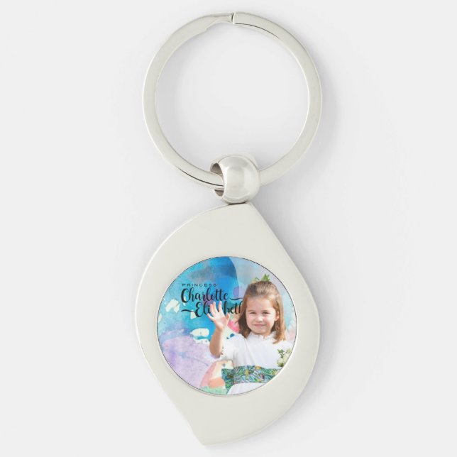 Princess  Charlotte Elizabeth  6th Birthday Magnet Key Ring (Front)