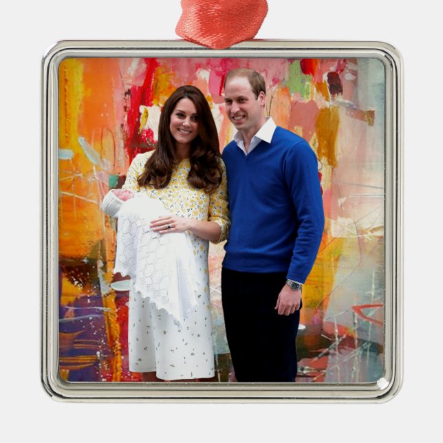 Princess Charlotte Elizabeth Diana Metal Tree Decoration (Front)