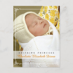 Princess Charlotte Elizabeth Diana - William Kate Postcard