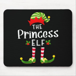 Princess Christmas Elf Matching Pajama X-mas Party Mouse Mat