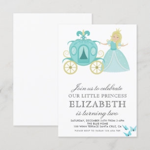 Princess Cinderella Birthday Party Decoration Invitation