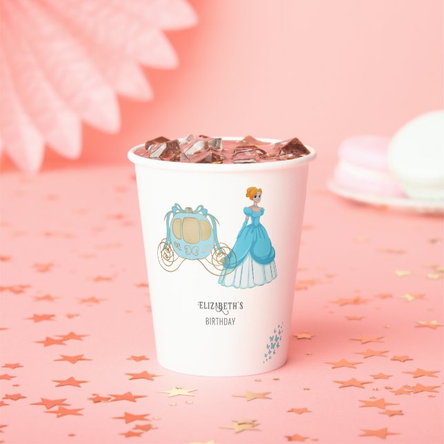 Princess Cinderella Birthday Party Decoration Paper Cups (Insitu)
