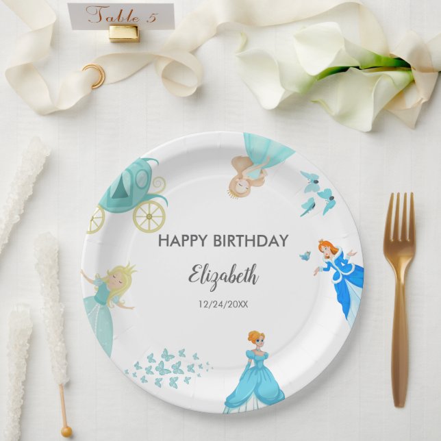 Princess Cinderella Birthday Party Decoration Paper Plate (Wedding)