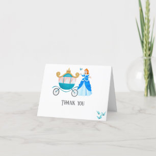 Princess Cinderella Birthday Party Decoration Thank You Card