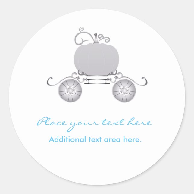 Princess Cinderella Elegant Carriage Party Sticker (Front)