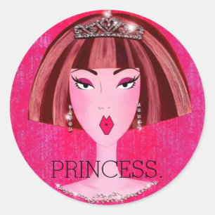 "PRINCESS." CLASSIC ROUND STICKER