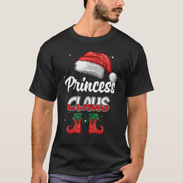 Princess Claus Christmas Pajama Family Matching Xm T-Shirt (Front)