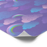 Princess Cloudy Sky Purple Blue Clouds Unicorn