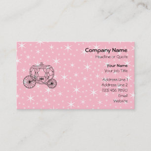 Princess Coach Design in Black and Pink. Business Card