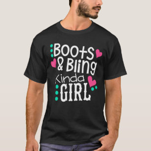 Princess Cowboy Boots Cowgirl Bling Country Wester T-Shirt