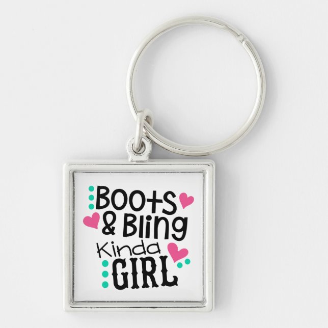 Princess Cowgirl Bling Country Western Horse Lover Key Ring (Front)