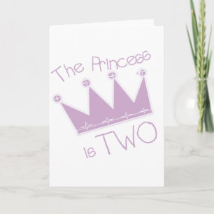 Princess Crown 2nd Birthday Tshirts and Gifts Card