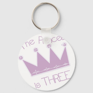 Princess Crown 3rd Birthday Tshirts and Gifts Key Ring
