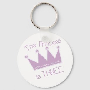 Princess Crown 3rd Birthday Tshirts and Gifts Key Ring