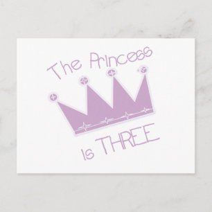 Princess Crown 3rd Birthday Tshirts and Gifts Postcard