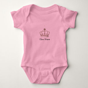 princess crown baby bodysuit