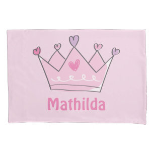 princess crown, baby gift, personalized   pillowcase