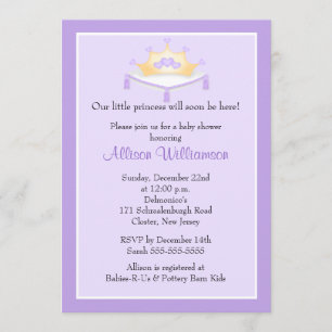 Princess Crown Baby Shower Invitation
