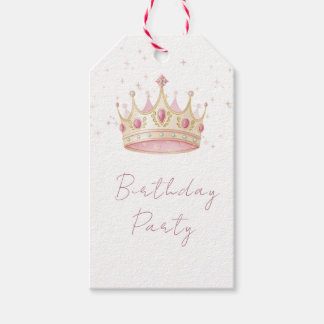 Princess Crown Birthday Party Gift Tags