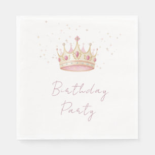Princess Crown Birthday Party Napkin