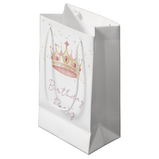 Princess Crown Birthday Party Small Gift Bag