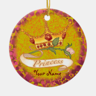 Princess Crown  Ceramic Tree Decoration