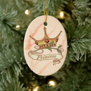 Princess Crown Ceramic Tree Decoration