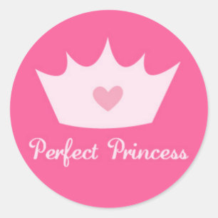 Princess Crown Classic Round Sticker