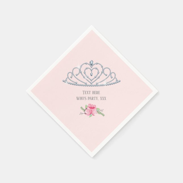 princess, crown, glitter crown, napkin (Corner)